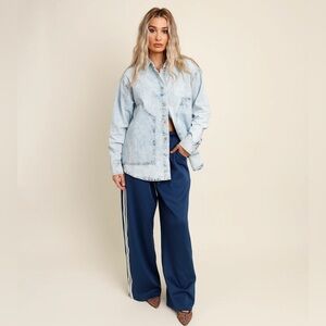 Track Talk Track Pants X Blue